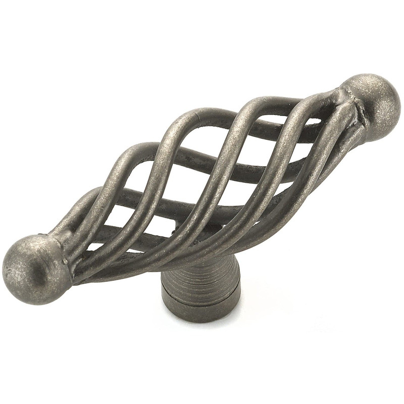 Traditional Knob, 2-23/32" x 25/32", Natural Iron